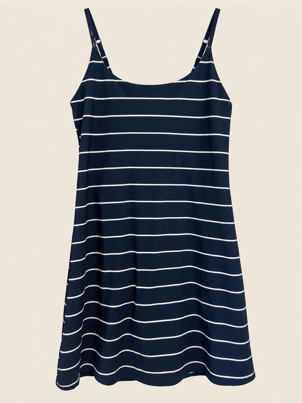 Abercrombie & Fitch Navy Striped athletic Mini Dress Size M Tall Adjustable